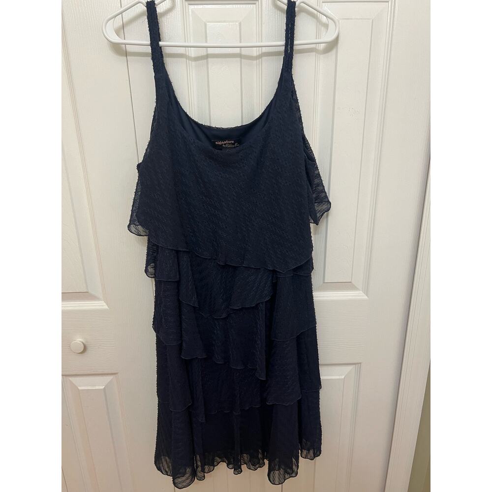 Signature by Robbie Bee Navy Blue Cocktail Dress